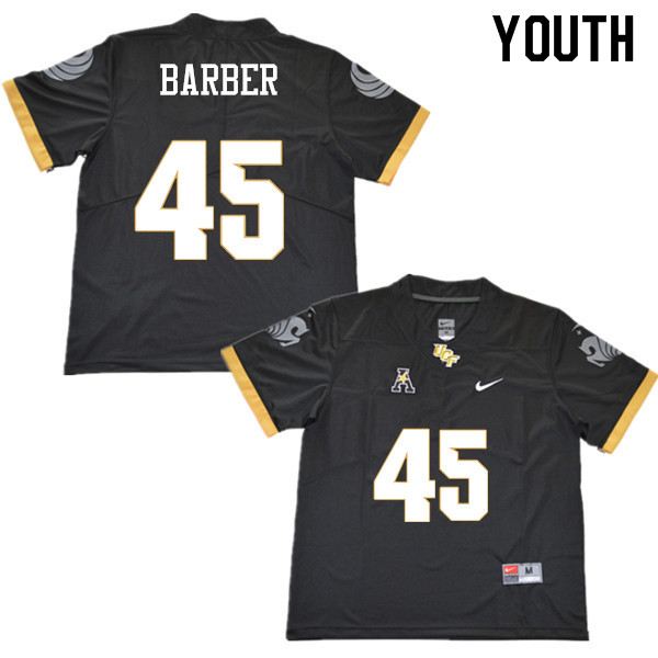 Youth #45 Lyston Barber UCF Knights College Football Jerseys Sale-Black